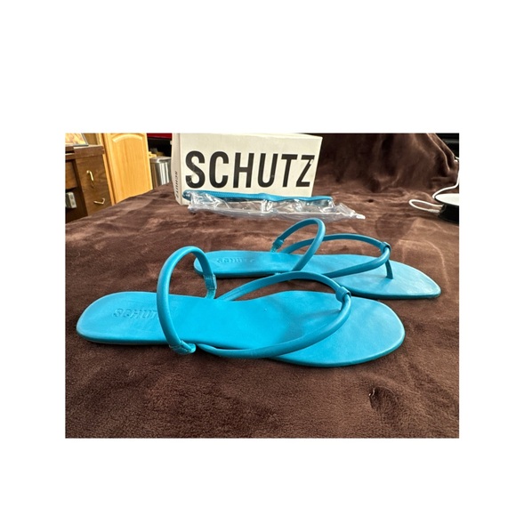 SCHUTZ Shoes - SCHUTZ Bright Blue Sandals season size 9.5